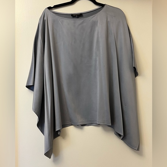 Lafayette 148 New York Woman Abbot Dolman Artistry Sleeve Blouse Vision Blue XL - Picture 3 of 5